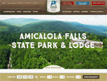 Tablet Screenshot of amicalolafallslodge.com